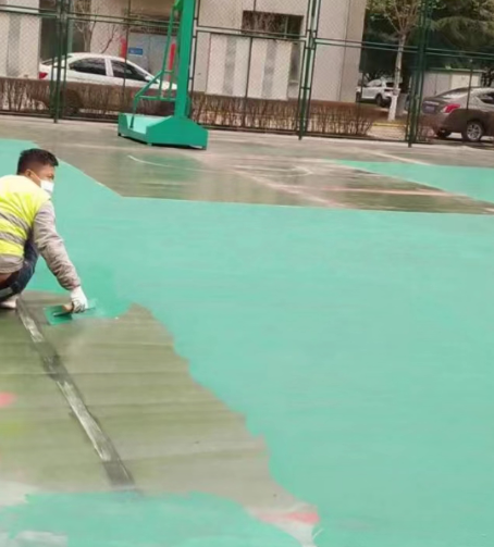 黔江球场地面翻新