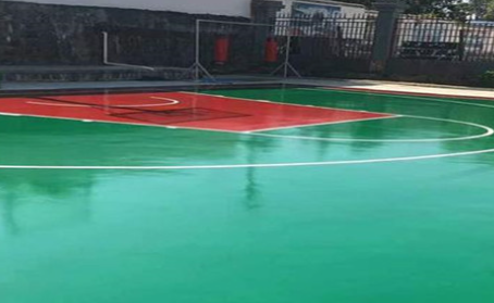 黔江篮球场翻新地面